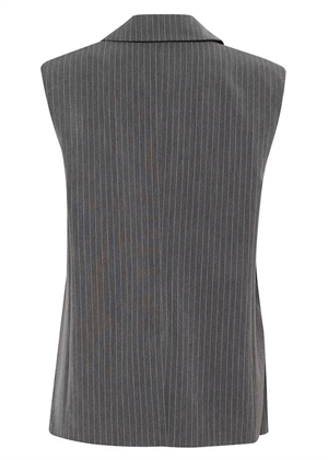 Joelle mel.pinstripe waistcoat Grey Pinstripe Gestuz 